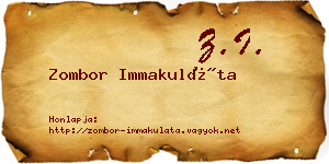 Zombor Immakuláta névjegykártya